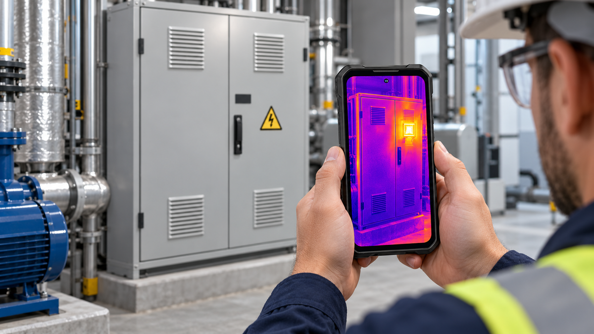 Creating a thermal inspection report with a smartphone