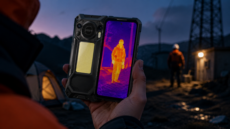 oukitel thermal imaging rugged phone for night field work
