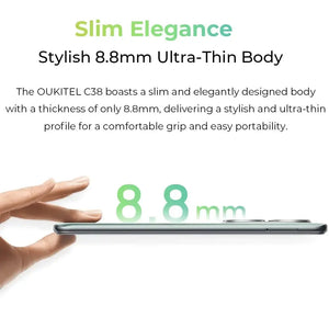 Oukitel C38 6.6-inch 5150mAh Battery 8.8mm Ultra-thin Body SmartPhone(24GB+256GB) OUKITEL