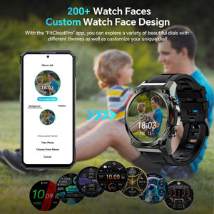 OUKITEL BT50 400mAh Battery Capacity 5ATM Waterproof Rugged Outdoor Watc display and design 12