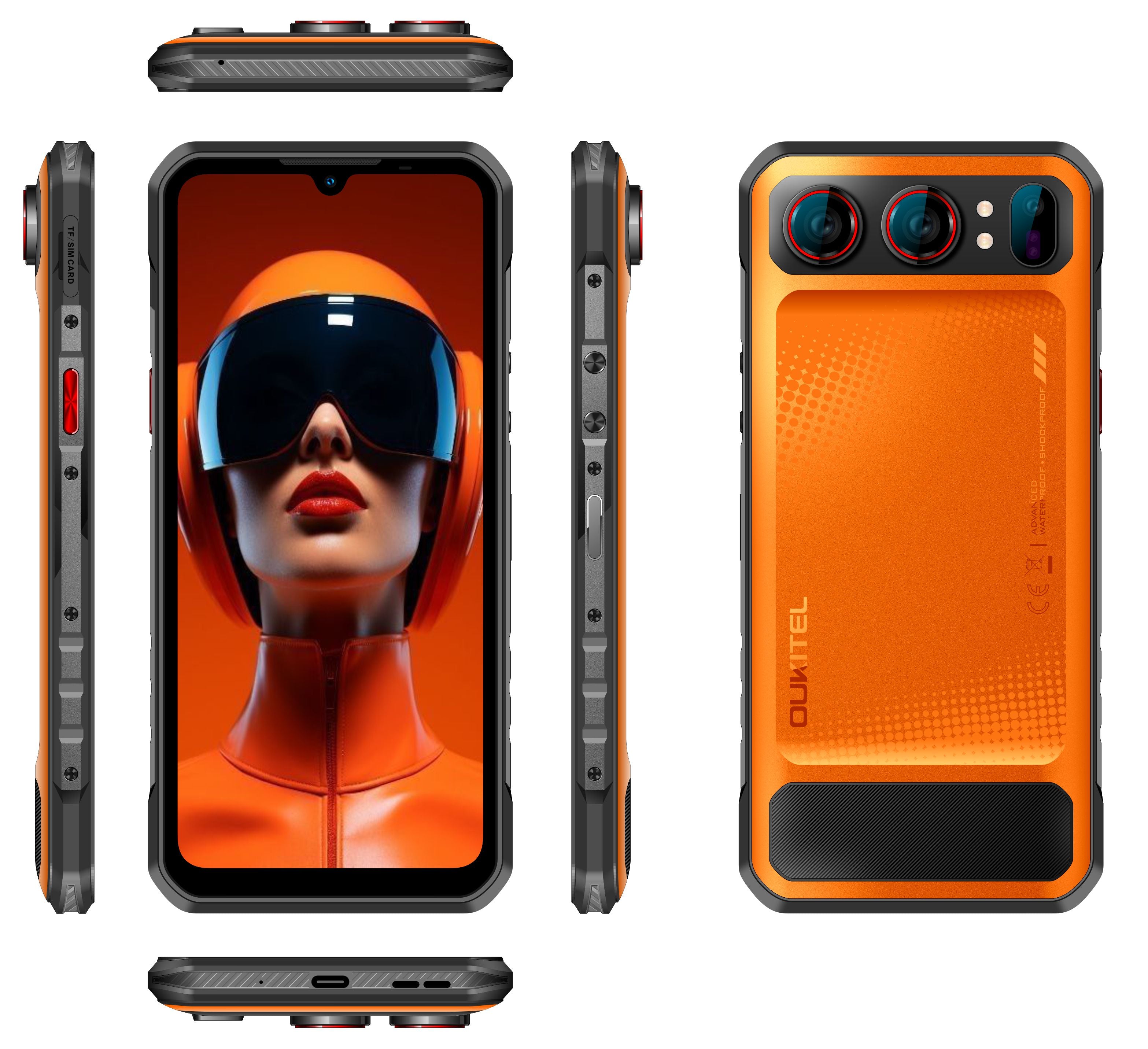 OUKITEL WP68 Air 5G Rugged Phone 6.88'' HD+ Display 8000mAh Battery 64MP Camera Android 16 (12GB+512GB NFC)