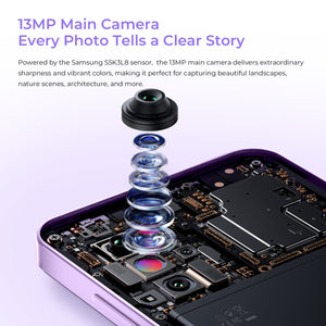 Oukitel C2 smartphone with 13MP main camera powered by Samsung S5K3L8 sensor for sharp and vibrant photos