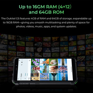 Oukitel G5 smartphone with big storage 4GB RAM and 64GB ROM expandable with NFC support