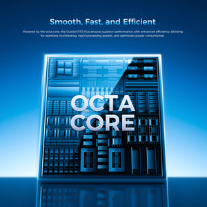 OUKITEL RT3 Plus tablet powered by an octa-core processor, ensuring smooth, fast, and efficient performance with enhanced multitasking, rapid processing speeds, and optimized power consumption.