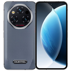 Oukitel WP210 5G rugged Android 15 phone with 6.7-inch FHD+ display, 8800mAh battery, 108MP camera, 12GB RAM, 512GB storage, NFC in gray color