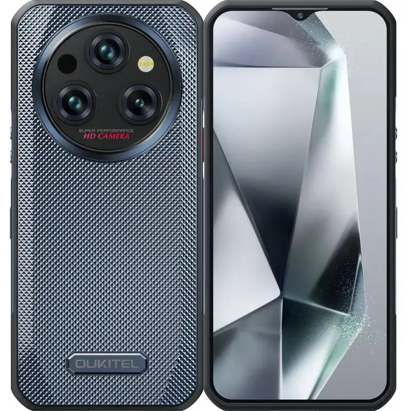 Oukitel WP35S 4G rugged phone in gray with 6.56-inch HD+ display, 11000mAh big battery, 48MP camera, Android 14, 24GB RAM and 256GB storage with NFC