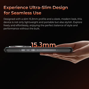 Oukitel WP55 Pro 5G rugged phone with ultra-thin design, offering a sleek and compact form factor while still maintaining durability