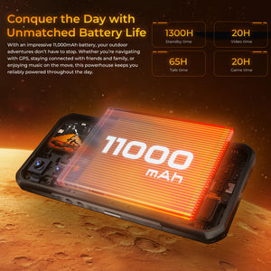 OUKITEL WP66 rugged phone featuring 11000mAh big battery, ultra long battery life, extended standby and outdoor power performance