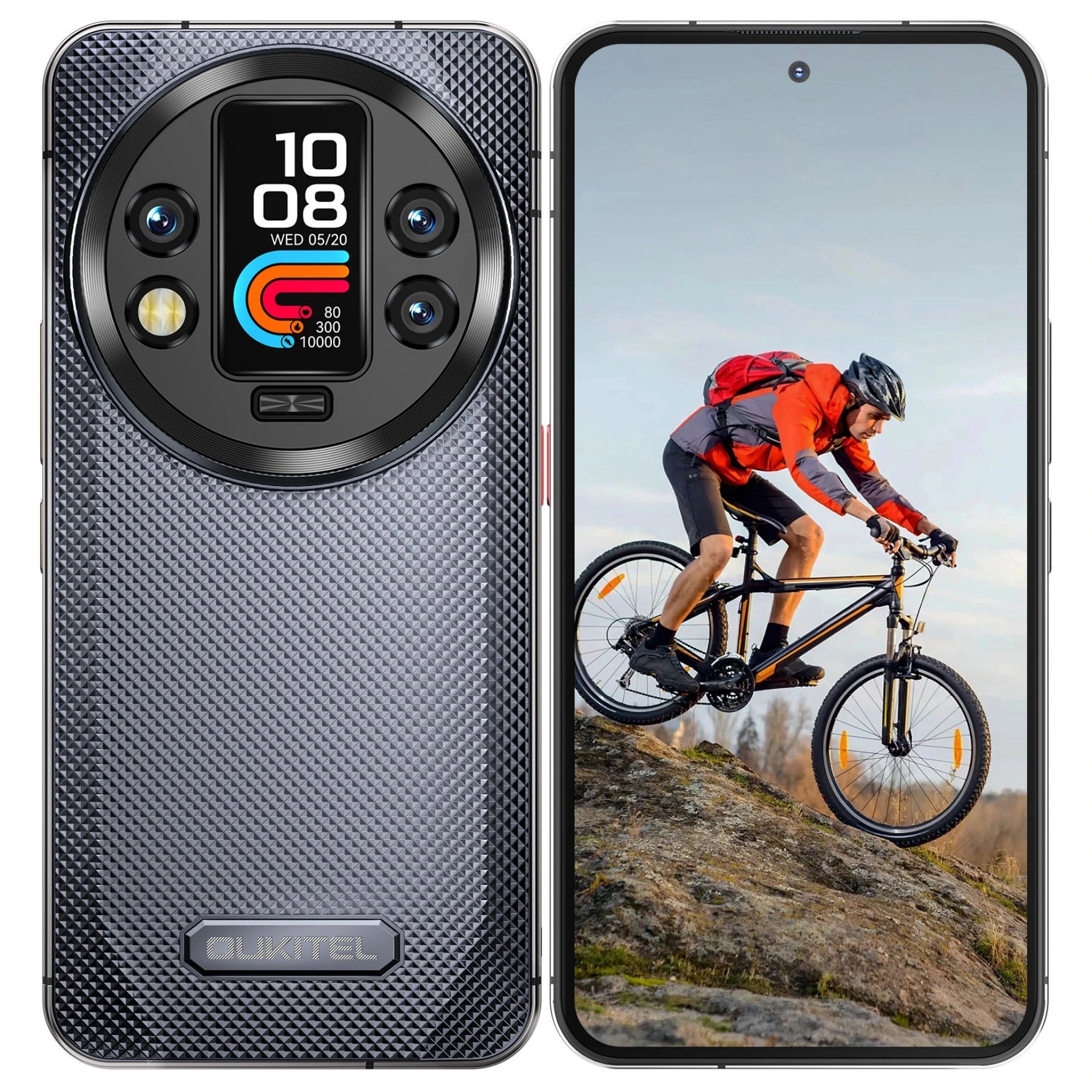 Oukitel WP200 Pro gray modular 5G rugged phone with detachable earphone, 6.7-inch display, 8800mAh battery, Android 15, 24GB RAM and 1TB storage with NFC