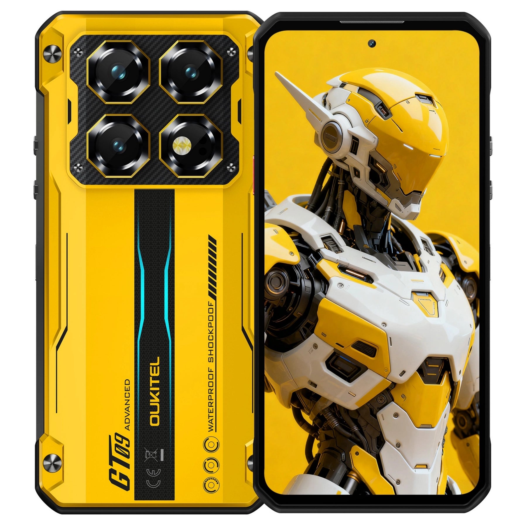 Oukitel WP60 silver rugged smartphone with 7.2-inch HD+ display, 108MP rear camera, and 10000mAh long-lasting battery.