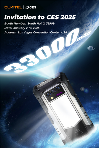 #OUKITEL Unveils the World’s First 33,000mAh Rugged Smartphone with a Built-in Projector at CES 2025