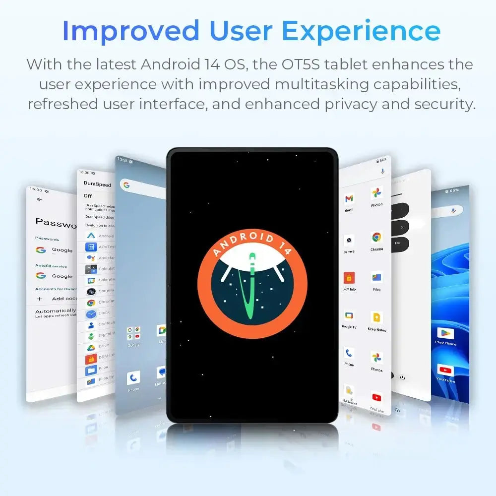Oukitel OT5S SmartTablet 12-inch 2.4K TÜV SÜD Certified 8250mAh Battery Android 14(24GB+256GB) OUKITEL