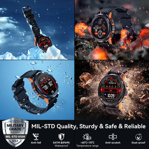 OUKITEL BT10 410mAh Battery Capacity 5ATM Waterproof Rugged Outdoor Watch OUKITEL