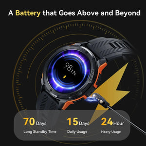 OUKITEL BT10 410mAh Battery Capacity 5ATM Waterproof Rugged Outdoor Watch OUKITEL