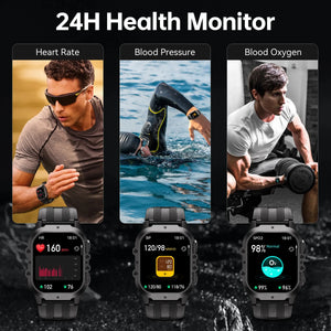 Oukitel BT20 Rugged Outdoor Watch for Men 5ATM Waterproof_95%New OUKITEL