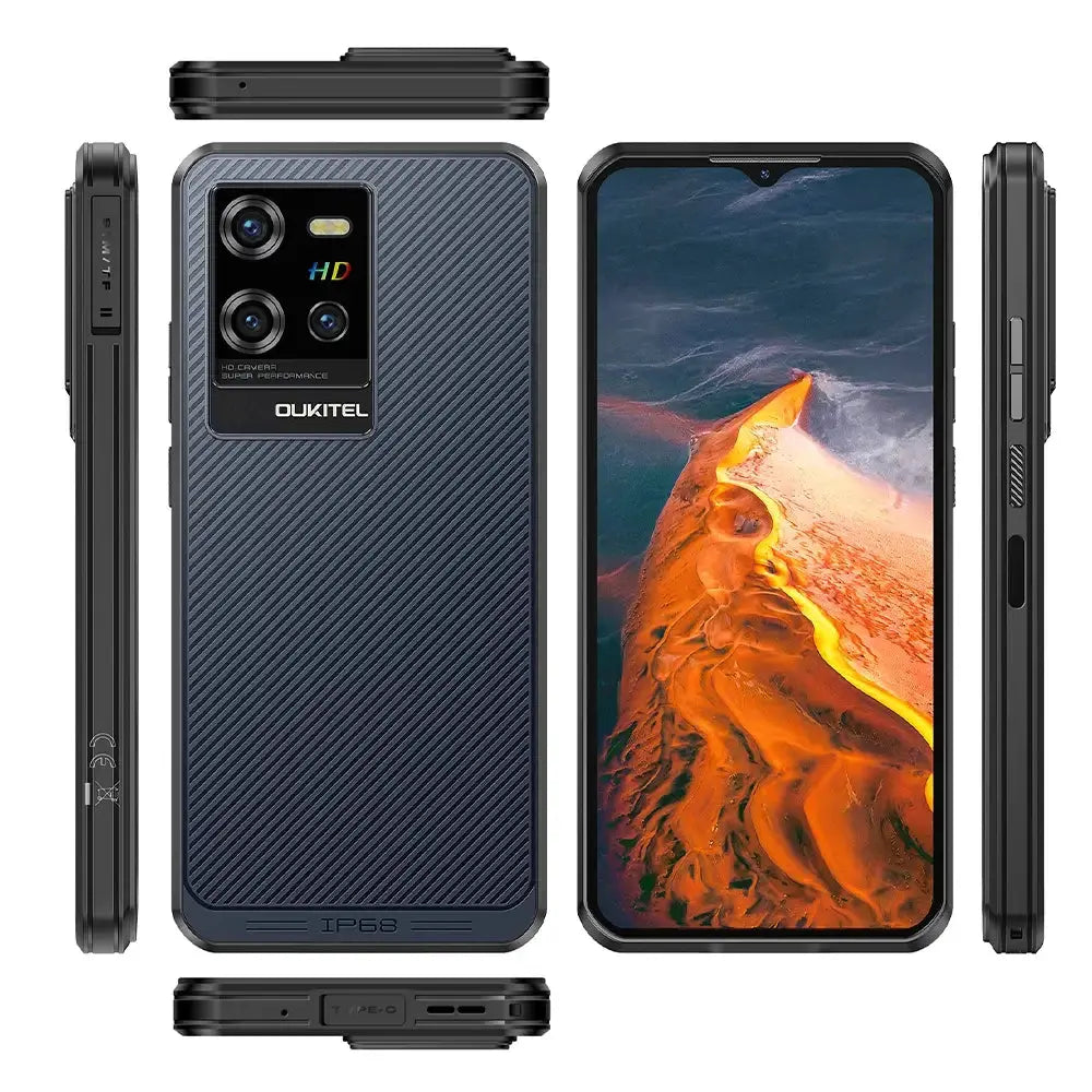 Oukitel WP50 5G Rugged Phone 6.6-inch 6500mAh Big Battery 48MP Camera Android 14(16GB+256GB NFC) OUKITEL