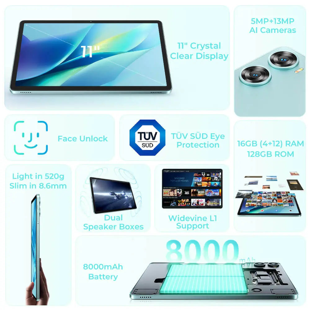 Oukitel OT9 Smart Tablet with Widevine L1 and Android 14 – Oukitel