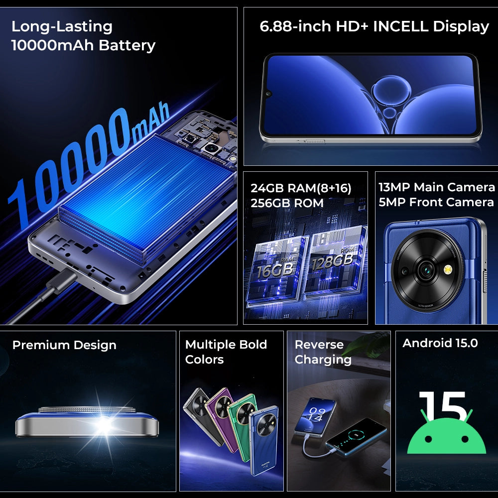 OUKITEL C59 Pro-EV 6.88-inch 10000mAh Battery 13.3mm Ultra-thin OUKITEL C59 Pro-EV 6.88-inch 10000mAh Battery 13.3mm Ultra-thin