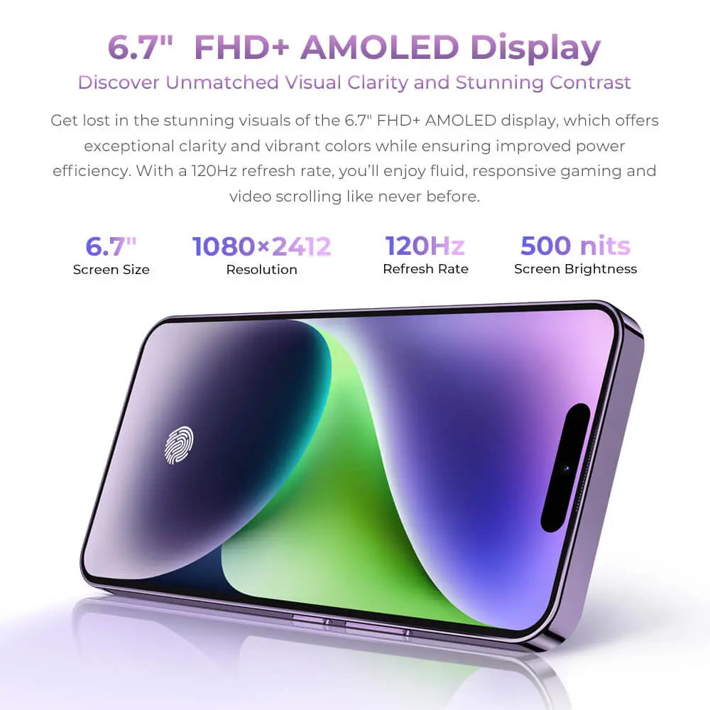 SmartPhone: Oukitel P1 6.7-inch Ultra-thin Body 8GB+256GB
