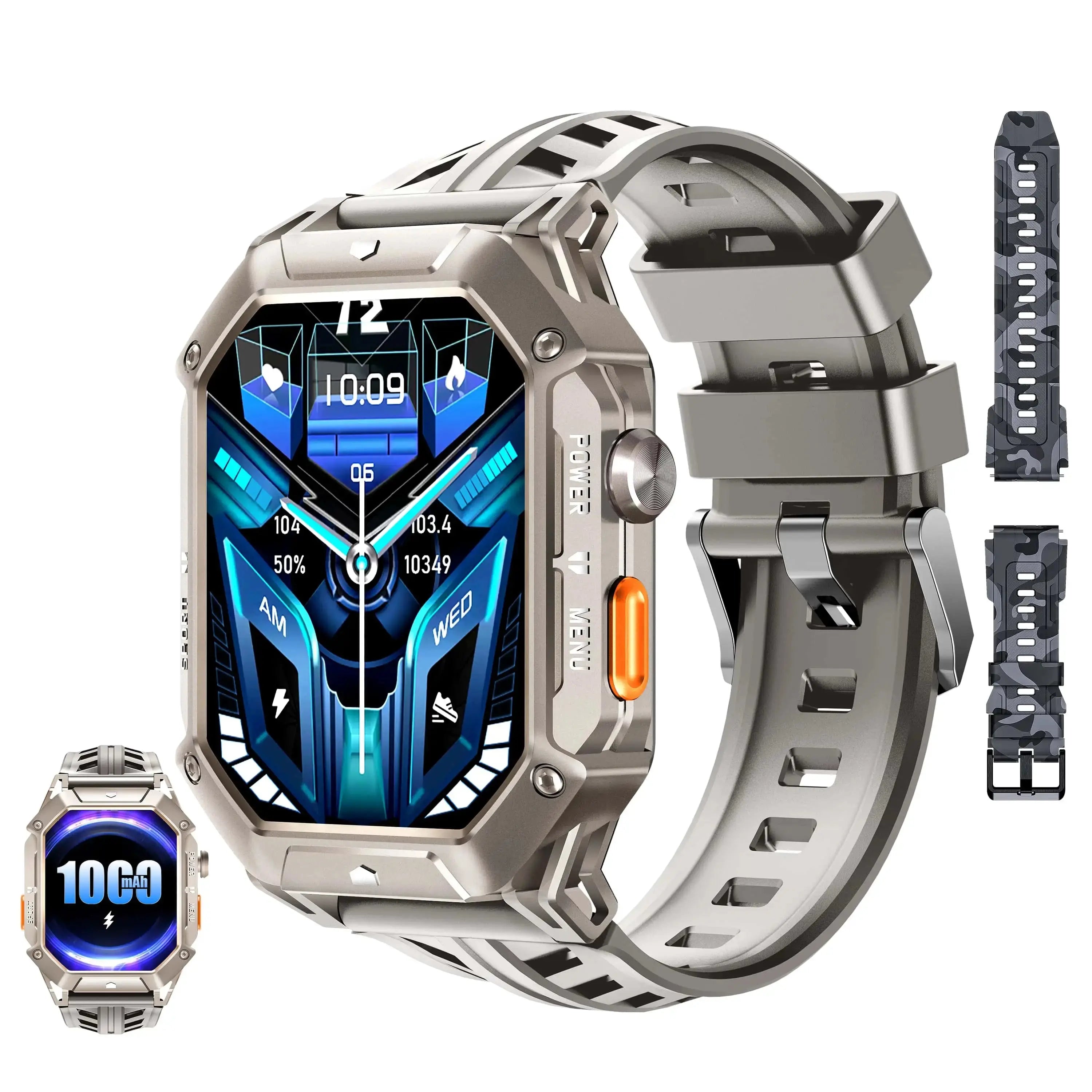 OUKITEL BT80 1000mAh Battery Capacity 5ATM Waterproof  Rugged Outdoor Watch OUKITEL