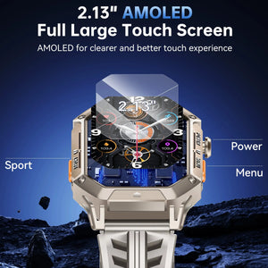 OUKITEL BT80 1000mAh Battery Capacity 5ATM Waterproof  Rugged Outdoor Watch OUKITEL