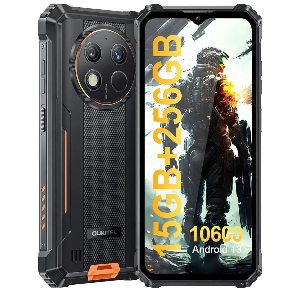 Oukitel WP28 4G Rugged Phone 6.52-inch 10600mAh Big Battery 48MP Camera (15GB+256GB NFC) OUKITEL