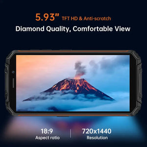 Oukitel WP18 4G Rugged Phone 5.93-inch 12500mAh Big Battery 13MP Camera Android 11(4GB+32GB) OUKITEL