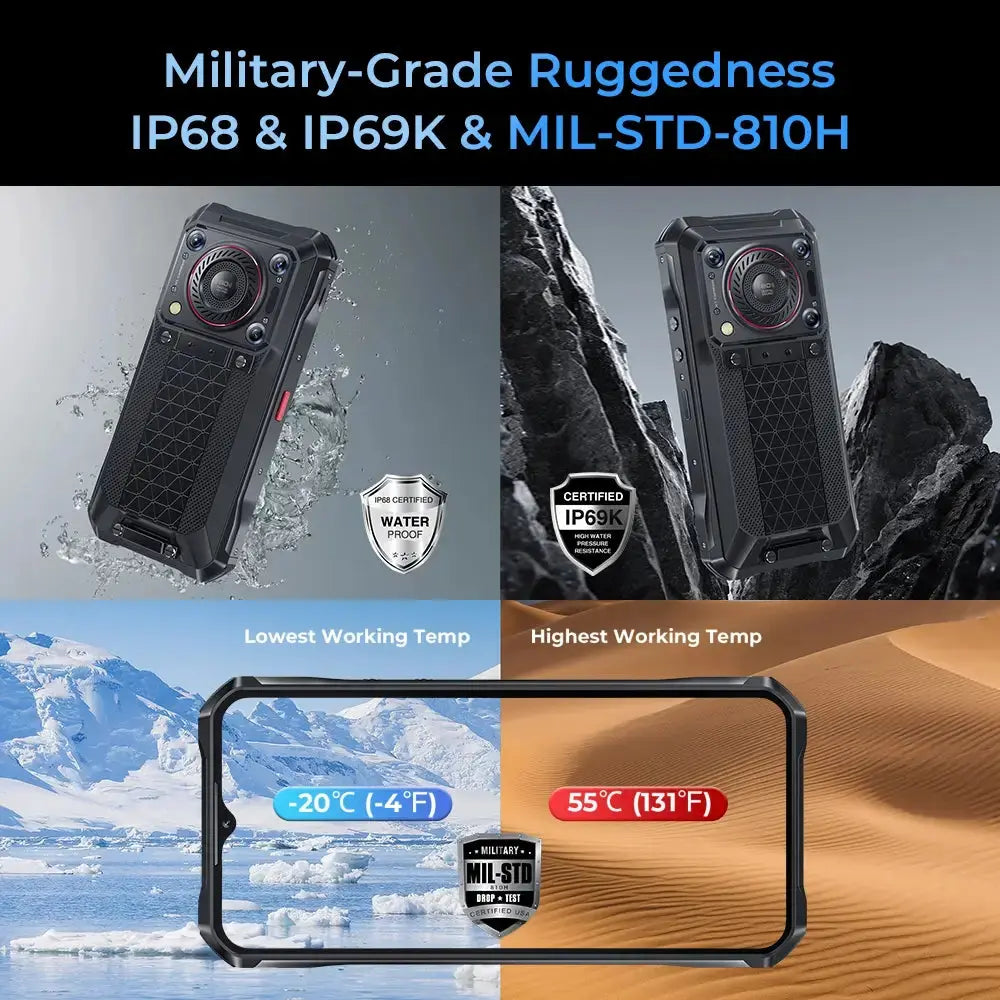 Oukitel WP33Pro 5G Rugged Phone 136dB Loudspeaker 22000mAh 6.6-inch FHD+(24GB+256GB NFC) OUKITEL