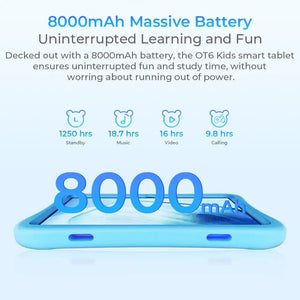 Oukitel OT6 KidsSmartTablet 10-inch TÜV SÜD Certified 8000mAh Android 13(16GB+64GB) OUKITEL