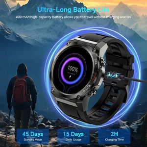 OUKITEL BT50 400mAh Battery Capacity 5ATM Waterproof  Rugged Outdoor Watch OUKITEL