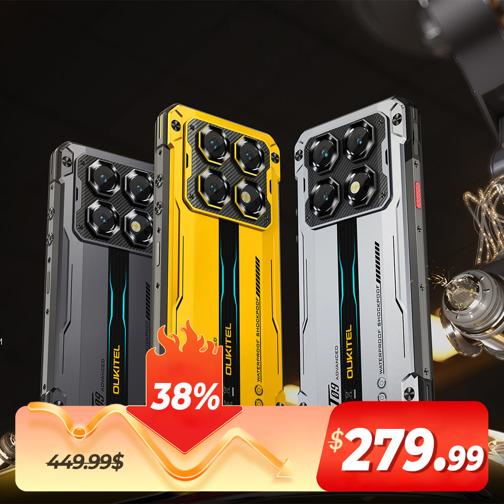 OUKITEL WP60-EV 5G Rugged Phone 7.2'' HD+ Display 10,000mAh Big Battery 108MP Camera Android 15(8GB+256GB NFC）