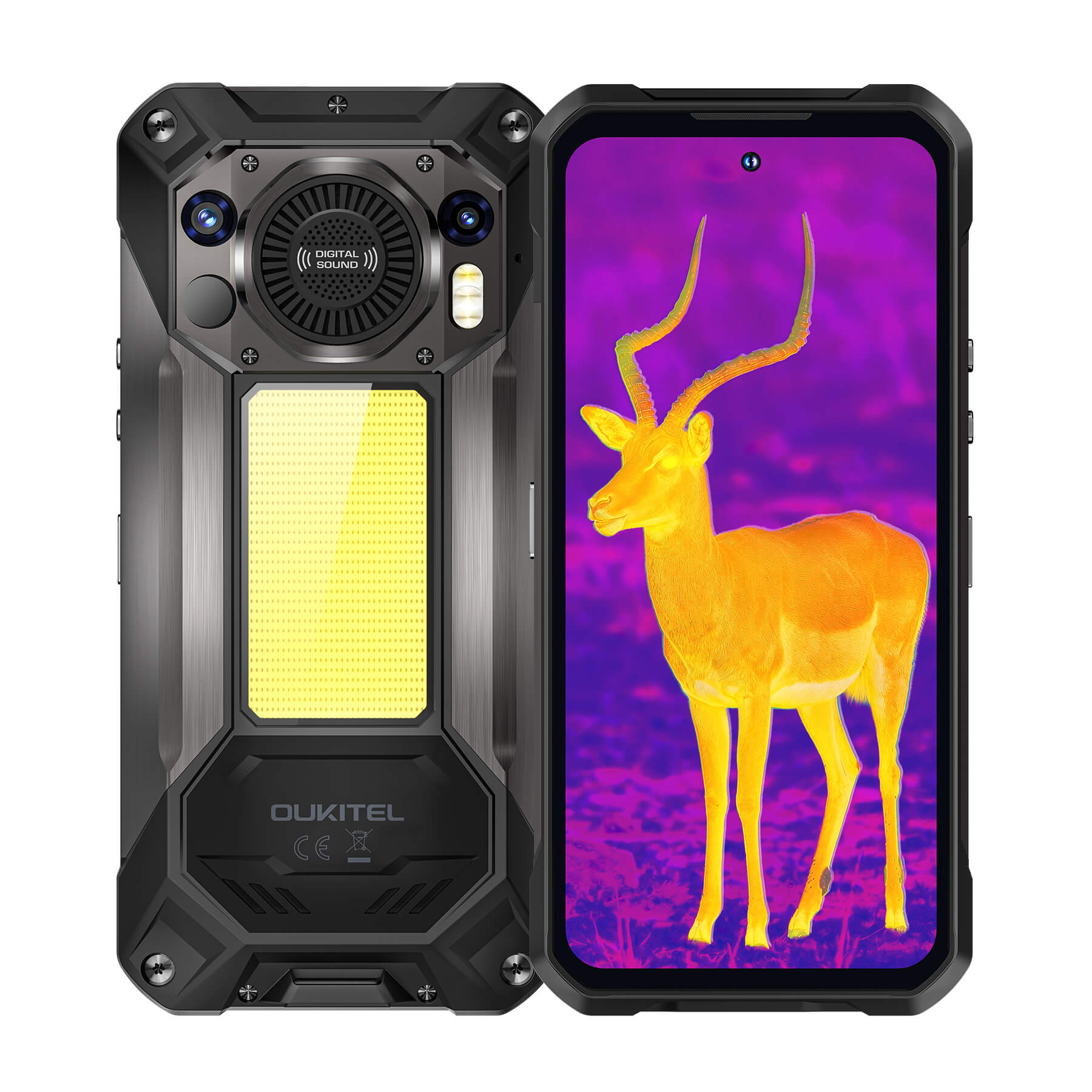 OUKITEL WP61 Ultra 5G Thermal imaging Rugged Phone 6.78'' HD+ Display 20,000mAh Big Battery 108MP Camera Android 16(12GB+512GB NFC)