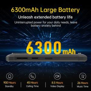 OUKITEL WP32 Android 13 Outdoor Mobile Phone 12GB + 128GB (1TB Expandable) Rugged Smartphone OUKITEL