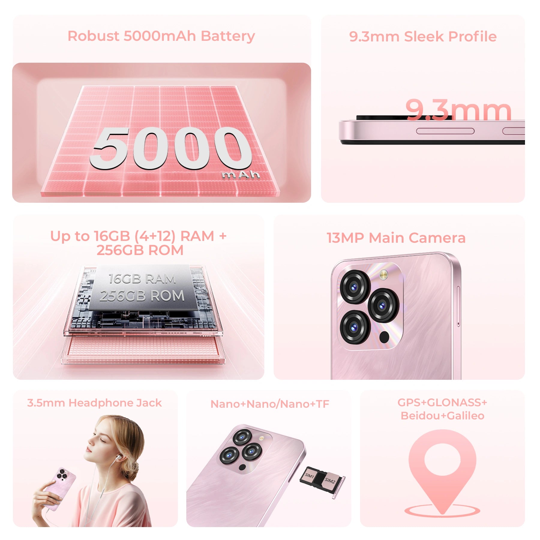 OUKITEL C3-EV 6.52-inch 5000mAh Battery 9.3mm Ultra-thin Body OUKITEL C3-EV 6.52-inch 5000mAh Battery 9.3mm Ultra-thin Body
