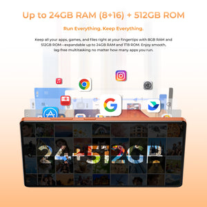 OUKITEL C66 offers up to 24GB RAM (8+16) and 512GB ROM, expandable to 1TB, enabling smooth, lag-free multitasking and effortless storage for apps, games, and files.