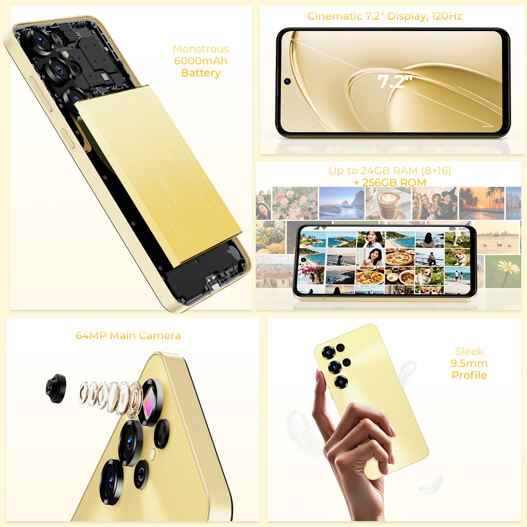 OUKITEL C68-EV 7.2-inch 6000mAh Battery 9.5mm Ultra-thin Body