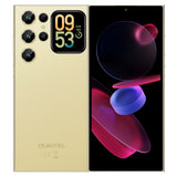OUKITEL C72 smartphone with expansive 6.88" primary display, 1.81" secondary display, 5150mAh battery, up to 16GB RAM (4+12 virtual), 128GB ROM, Android 16.0, 64MP main camera, dual Nano SIM or Nano+TF card slot, and Gemini AI