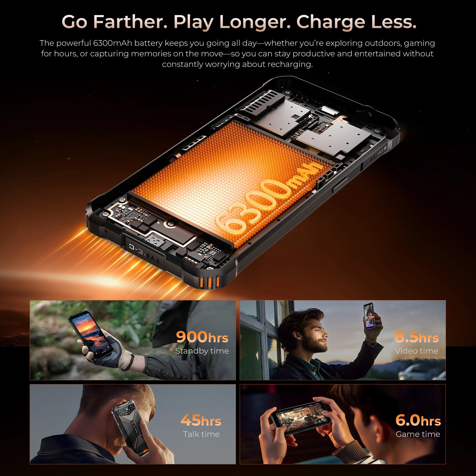 OUKITEL G3 Smartphone Rugged 2024 – 16GB RAM, 128GB ROM, Batteria 6300mAh, IP68/IP69K, 4G Dual SIM, Fotocamera 13MP, Cellulare Antiurto E Impermeabile