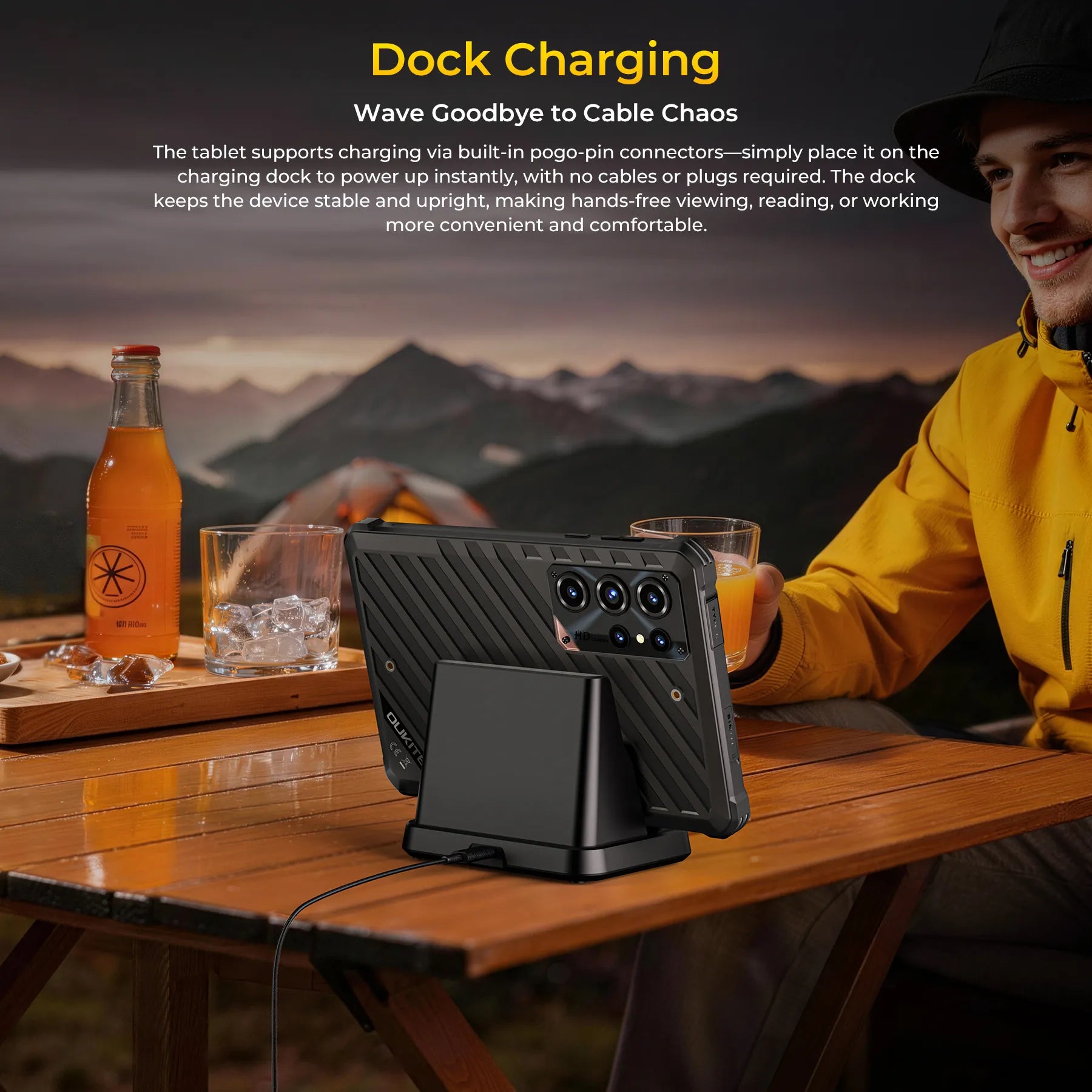 OUKITEL RT11 5G Rugged Tablet 8" Display 10,000mAh Battery Android 16 included accessories 16