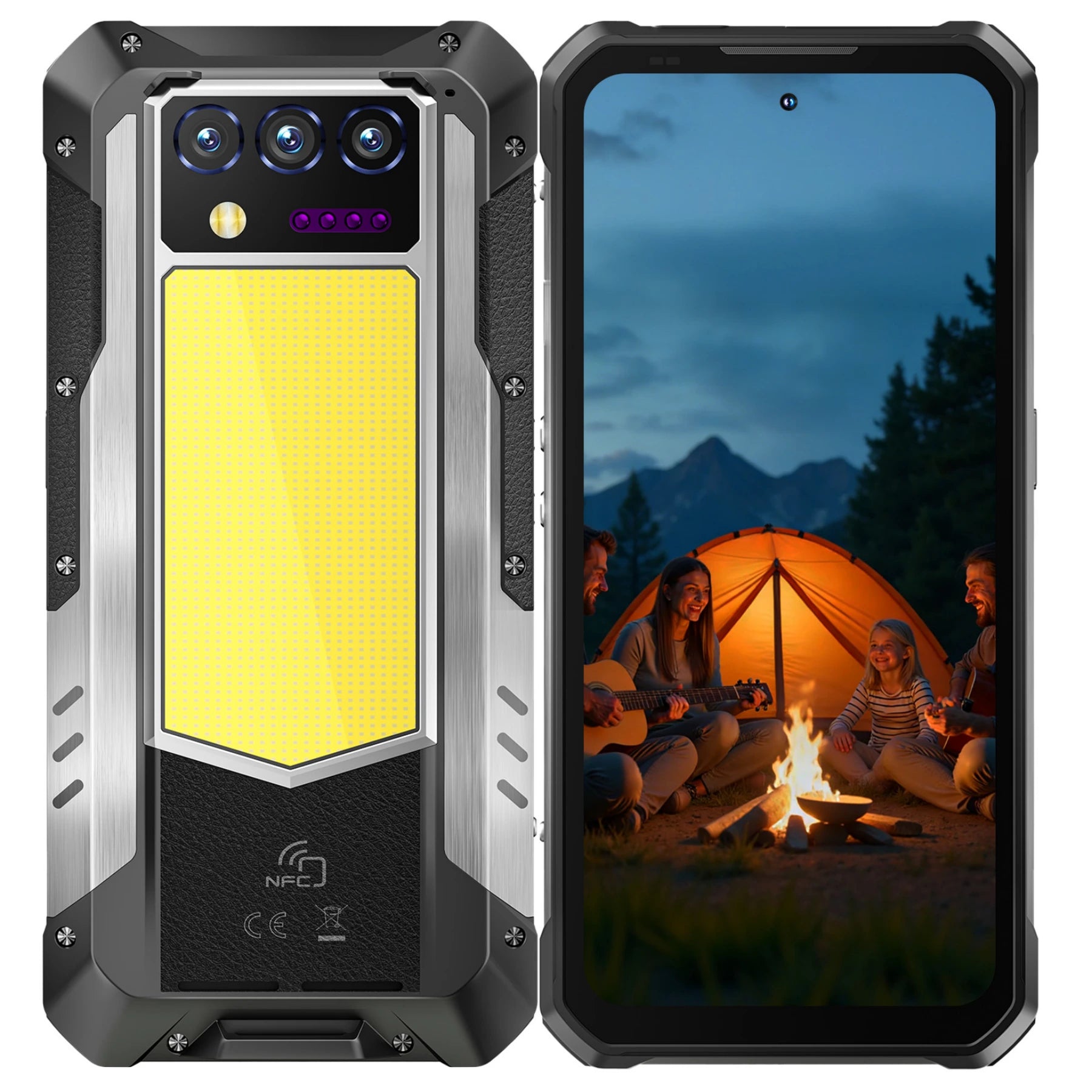 OUKITEL WP100Titan 5G Rugged Phone 6.8-inch 120Hz 33000mAh Camping Light Big Mobile Projection Function (16GB+512GB NFC)