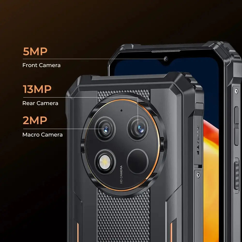 Oukitel WP28S 4G rugged smartphone with 13MP main camera for clear and detailed photography