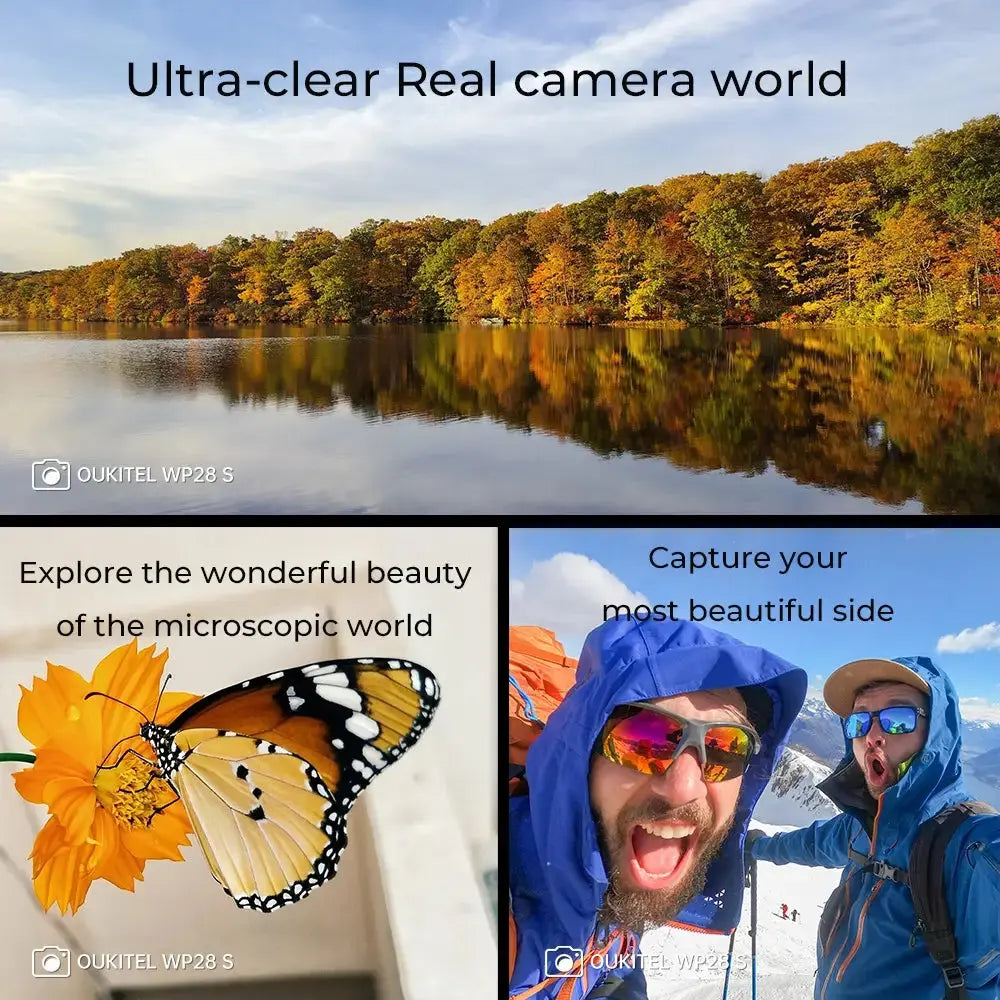 Oukitel WP28S 4G rugged phone with real camera for high-quality, clear and detailed photos