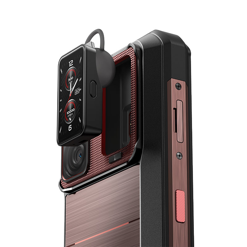 Oukitel WP300 red 5G rugged smartphone with 6.8-inch screen, 16000mAh big battery, 108MP main camera, Android 15