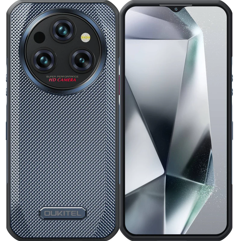 Oukitel WP35 Pro 5G rugged phone in gray with 6.6-inch HD+ display, 11000mAh big battery, 64MP camera, Android 14, 12GB RAM, 512GB storage, and NFC