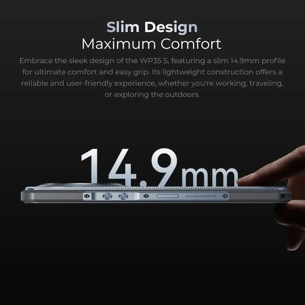 Oukitel WP35S 4G rugged phone with ultra slim design, sleek and ergonomic for easy handling
