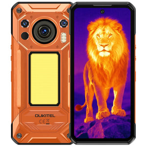 OUKITEL WP500 Ultra Rugged Phone with AI Thermal Imaging, 10000mAh Battery, 108MP Camera and 120Hz Display.