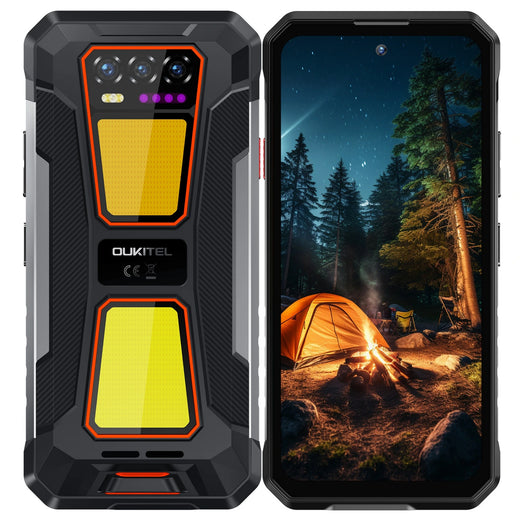 OUKITEL WP58 Pro 5G Rugged Phone 6.7-inch 10,000mAh Battery 64MP Camera Camping Light Android 15(8GB+512GB NFC)