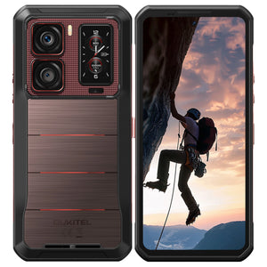 Oukitel WP300 red 5G rugged smartphone with 6.8-inch screen, 16000mAh big battery, 108MP main camera, Android 15, 12GB RAM and 512GB storage with NFC