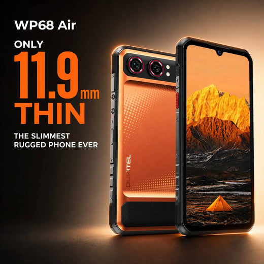 OUKITEL WP68 Air 5G Rugged Phone with 11.9mm Ultra-Slim Design, 8000mAh Silicon-Carbon Battery